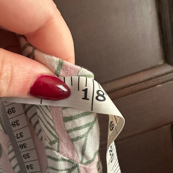 HIHO | Pink and Green Shell Print 100% Linen Ginnie Shift Dress | Size 8 - Picture 5 of 8